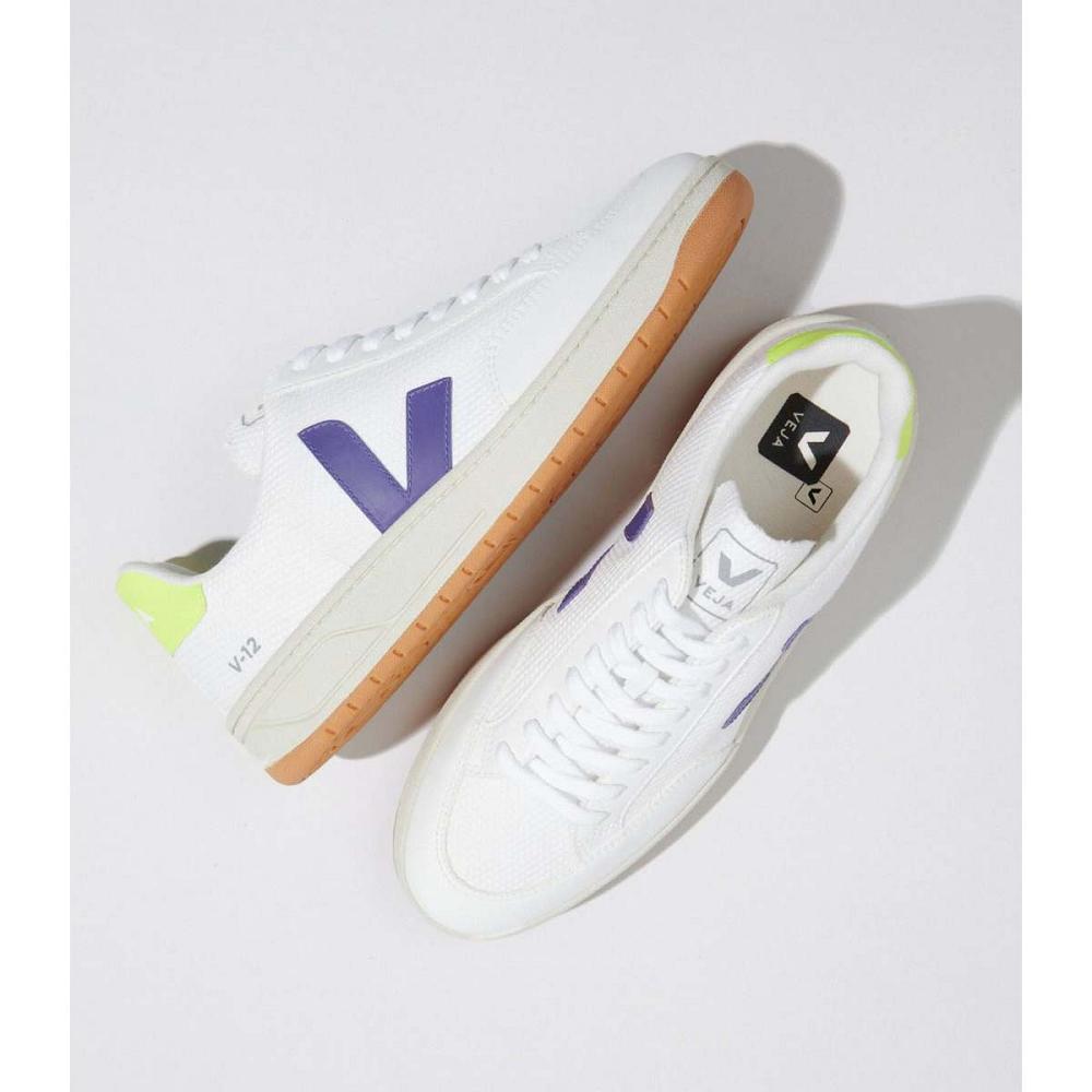 Pantofi Dama Veja V-12 B-MESH White/Purple | RO 581RVD